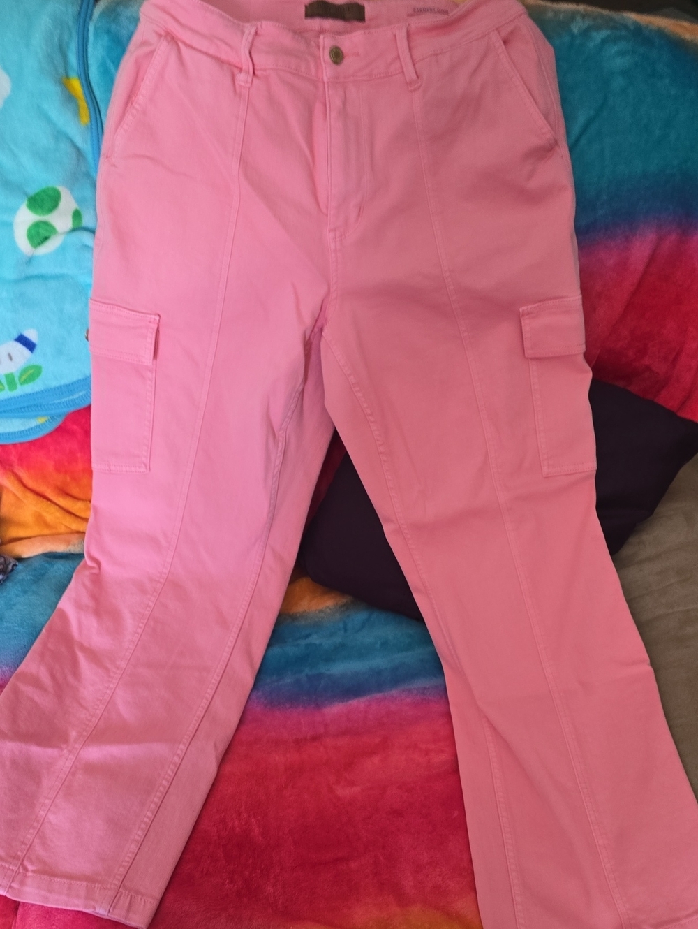 Judy Blue Pink Cargo Shorts with Utility Pockets